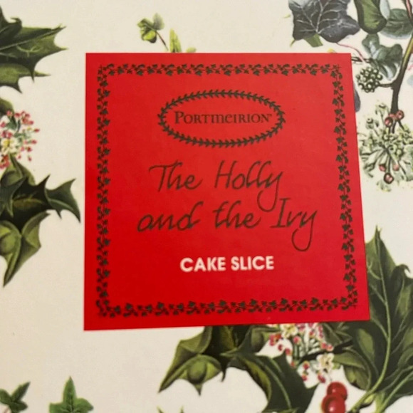 Portmeirion Christmas Holiday Cake Serving Slicer The Holly and the Ivy Pattern - Picture 8 of 8